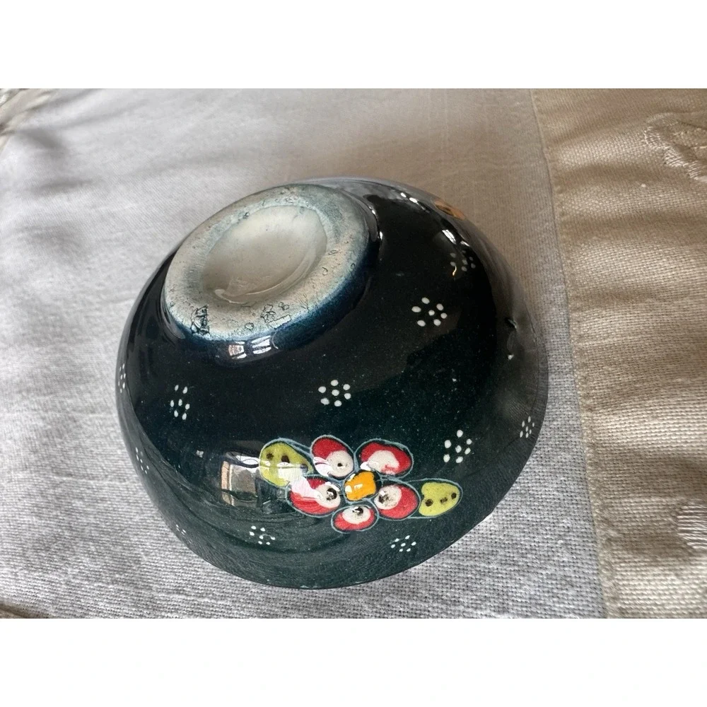 Turkish Handmade Hand Painted Mini Ceramic Pottery Bowl 3.25